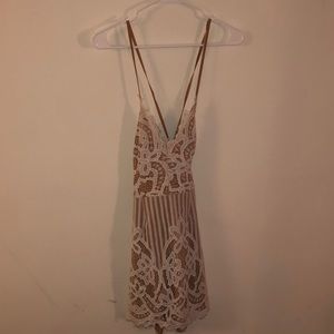 Nude lace dress